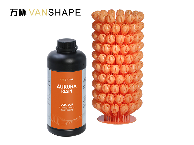 High saturation fluorescent orange 3D printing resin -405nm fast curing